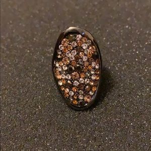 Large Black and Orange jewel Lia Sophia Ring